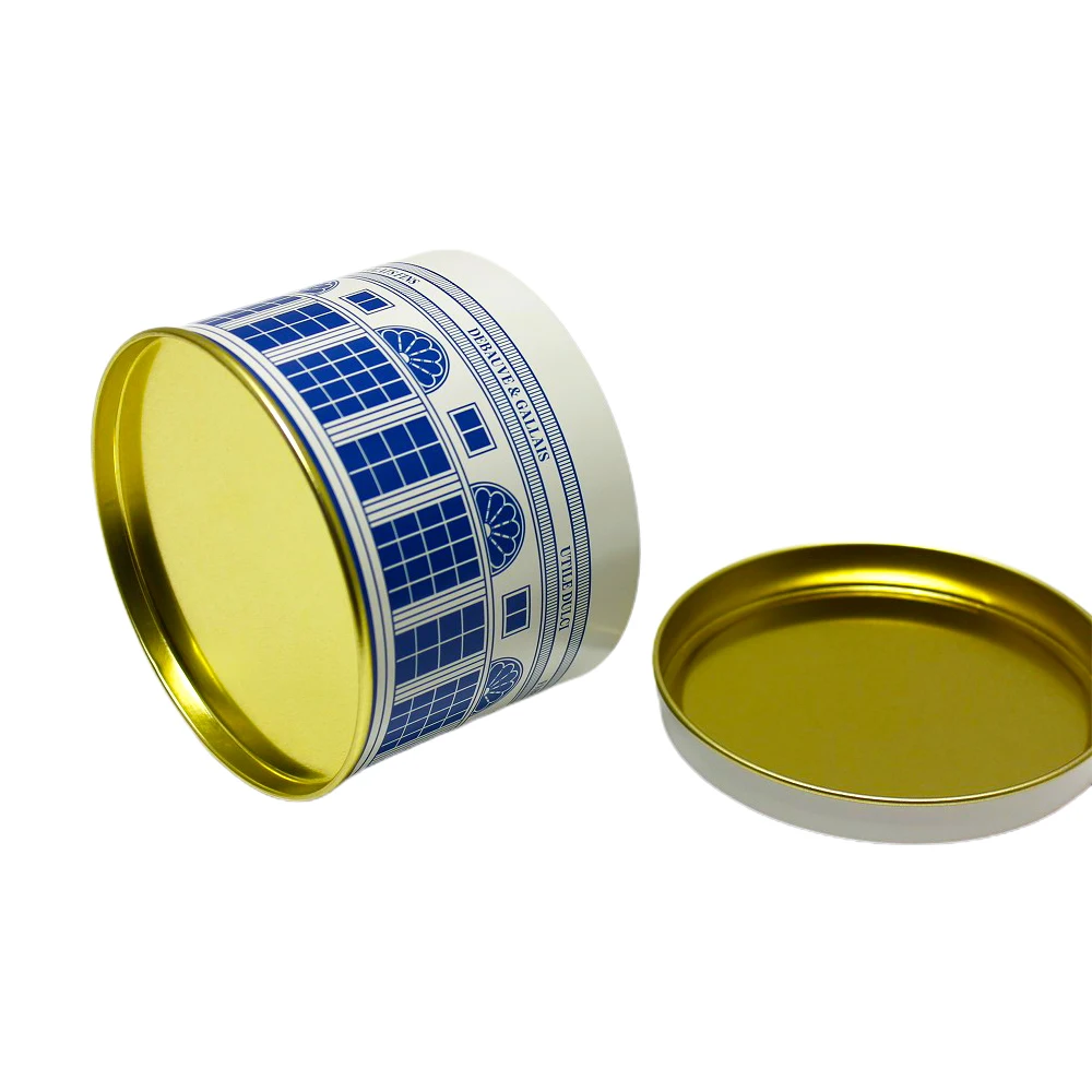 Dongguan Manufacturer Custom Luxury Tinplate Jar Storage Container Small  Metal Round Box Food Grade Tin Can With Lid