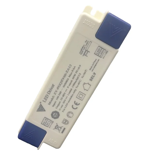 Постоянное напряжение Переключатель Драйвер 60Вт DC25-40V выходной ток 1250-1500mA высокое PFC Светодиодный драйвер питания светодиода