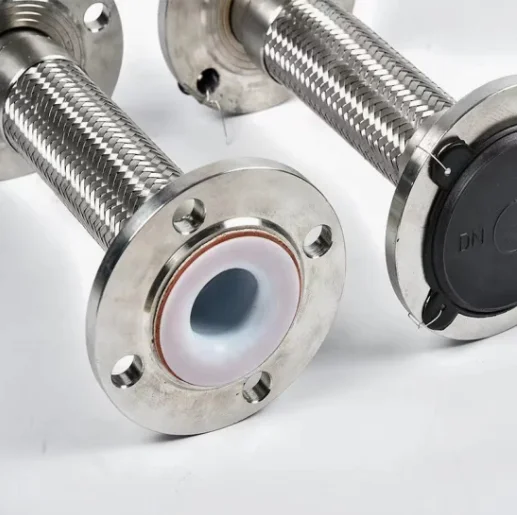 Ptfe облицованный фланцевый металлический шланг с внутренней проволочной оплеткой из нержавеющей стали 