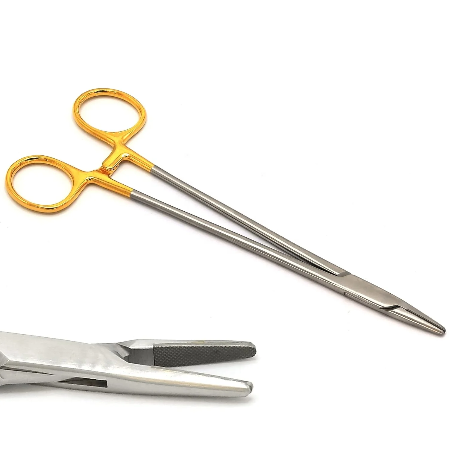 Top Quality TC Mayo Hegar Needle Holder Driver with Tungsten Carbide Inserts & Gold Rings Surgical Instrument needle holder