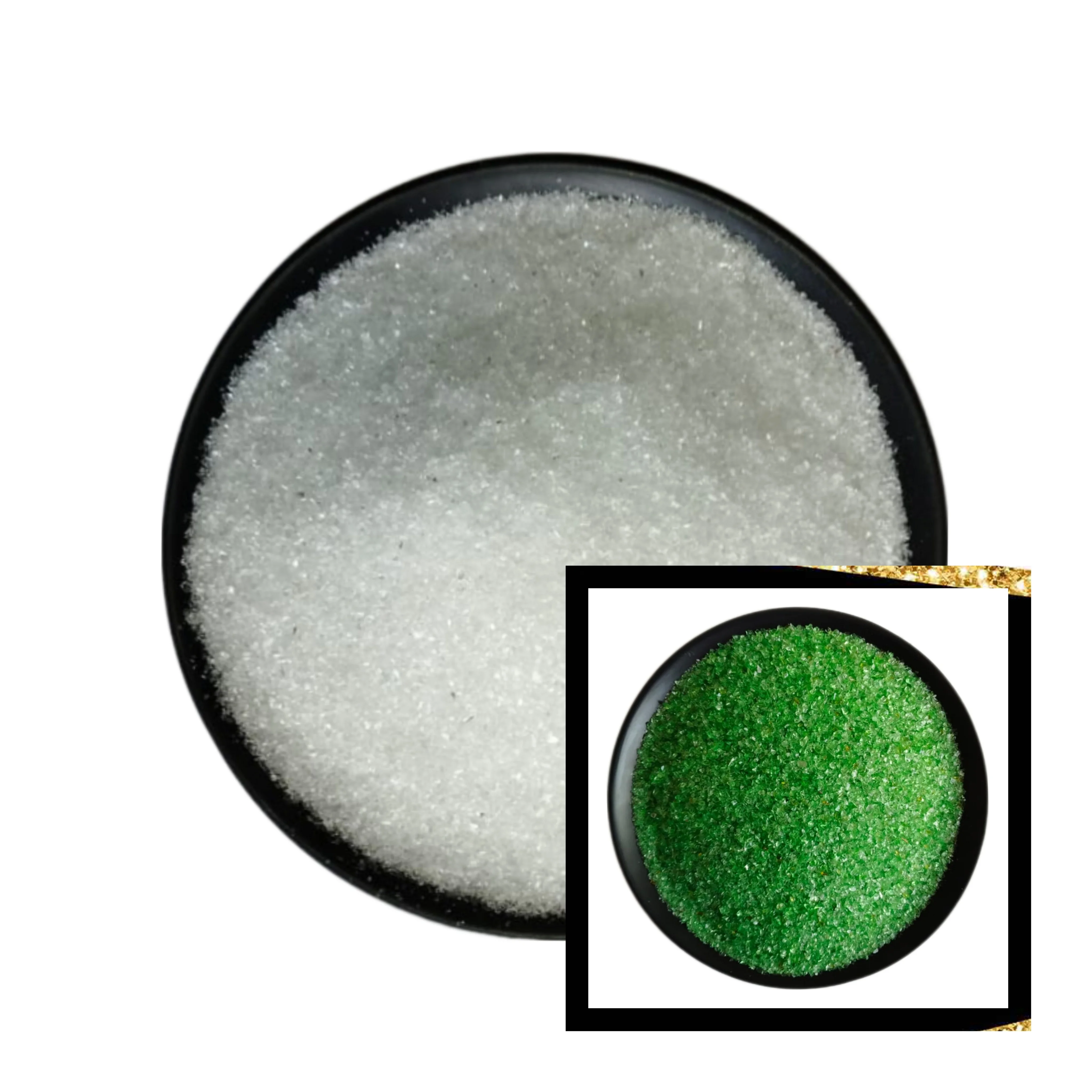 recycled crushed white glass granules  for swimming pool sand filter in 20 kgs bag packing near me