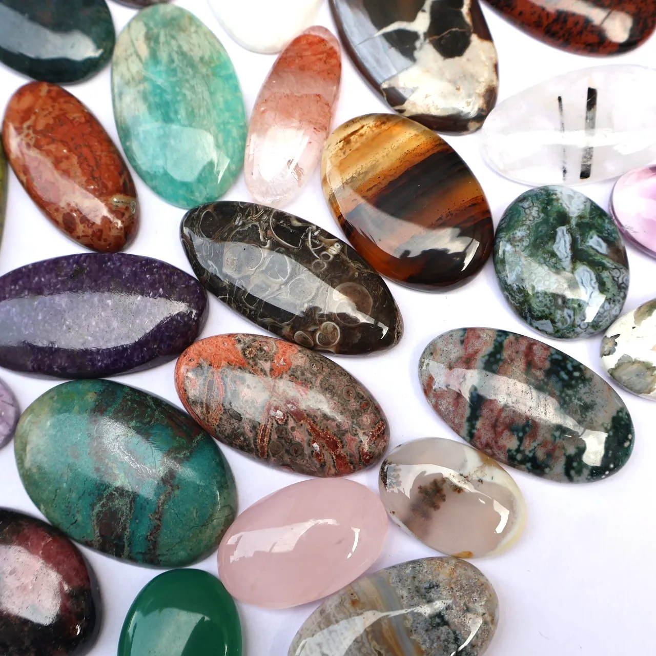High Quality Natural Mix Gemstones Cabochon Loose Bulk Crystal Jaipur Mix Lot High Quality Multi Mix Natural Loose Jaipur