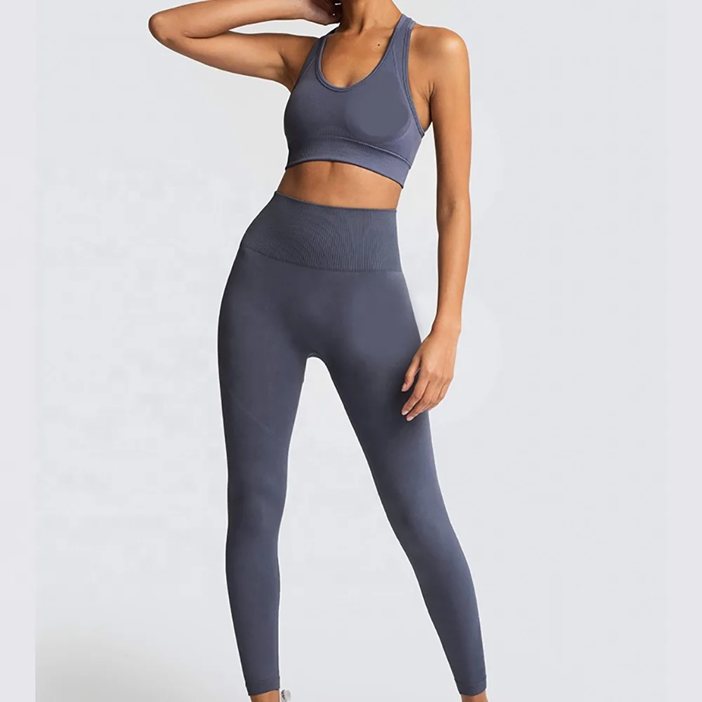 Custom Logo Sport Clothes Ladies Active Wear 2 Piece Set workout Romper onesie Zip Up Sleeve Sports Jacket Gym Fitness Sets