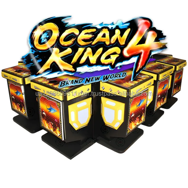 High Profitability Most Popular 10 Players Video Fishing Game Hunter Fish Game Arcade Metal Machine Ocean King 4 Brand New World