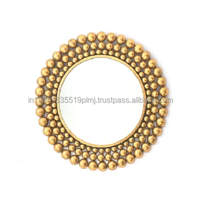 Custom Antique Golden Decorative Wall Mirror for Home Living Room and Bedroom Hanging Decorative Mirror For Dressing Table