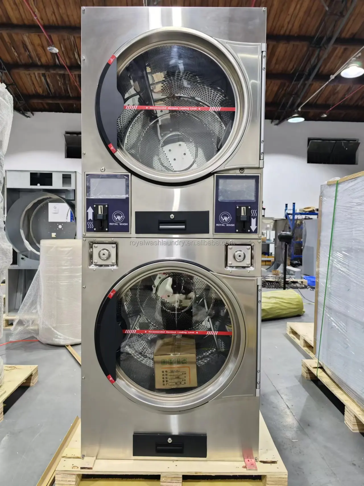 Commercial Laundry Equipment  Coin Operated laundry dryer machine  stack dryer  for Laundromat Self Service