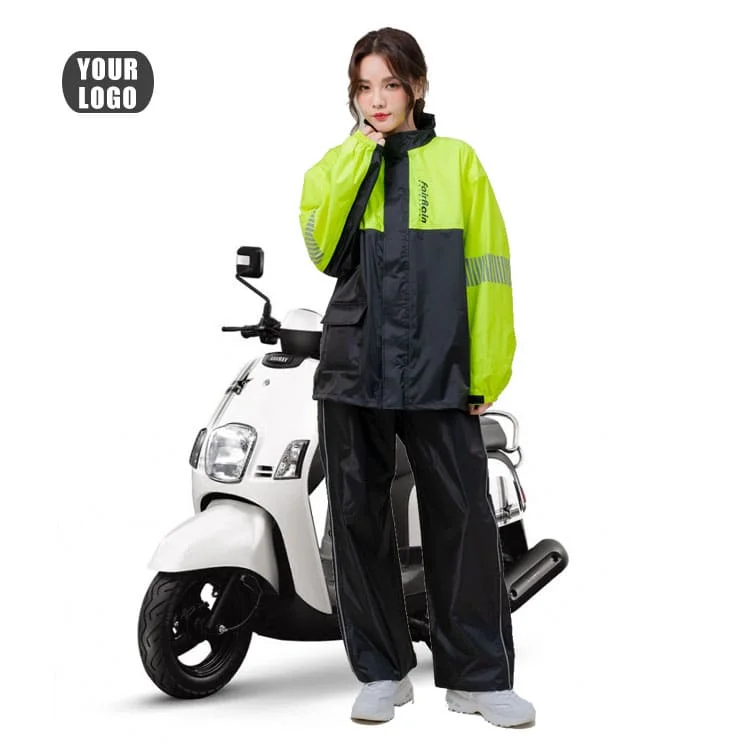 Custom Night Hawk Fashion Motorcycle Rainproof Windproof Rain Coat Waterproof Motorcycle Suit Water Proof Rainsuit
