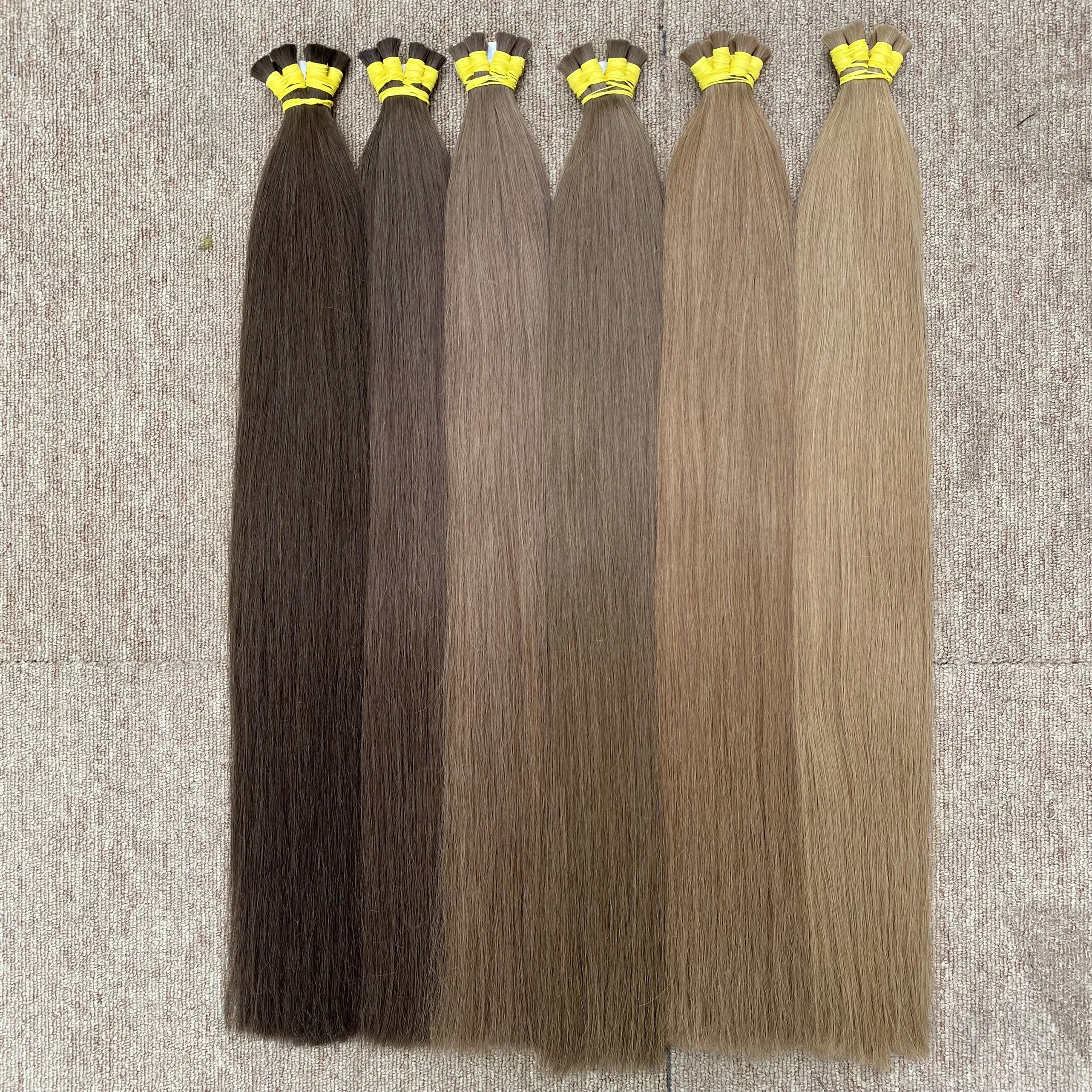 Natural straight Natural wave Colored Hair Bulk Top one cut raw vietnamese hair Human Hair wefts skin bundles Vietnam quality