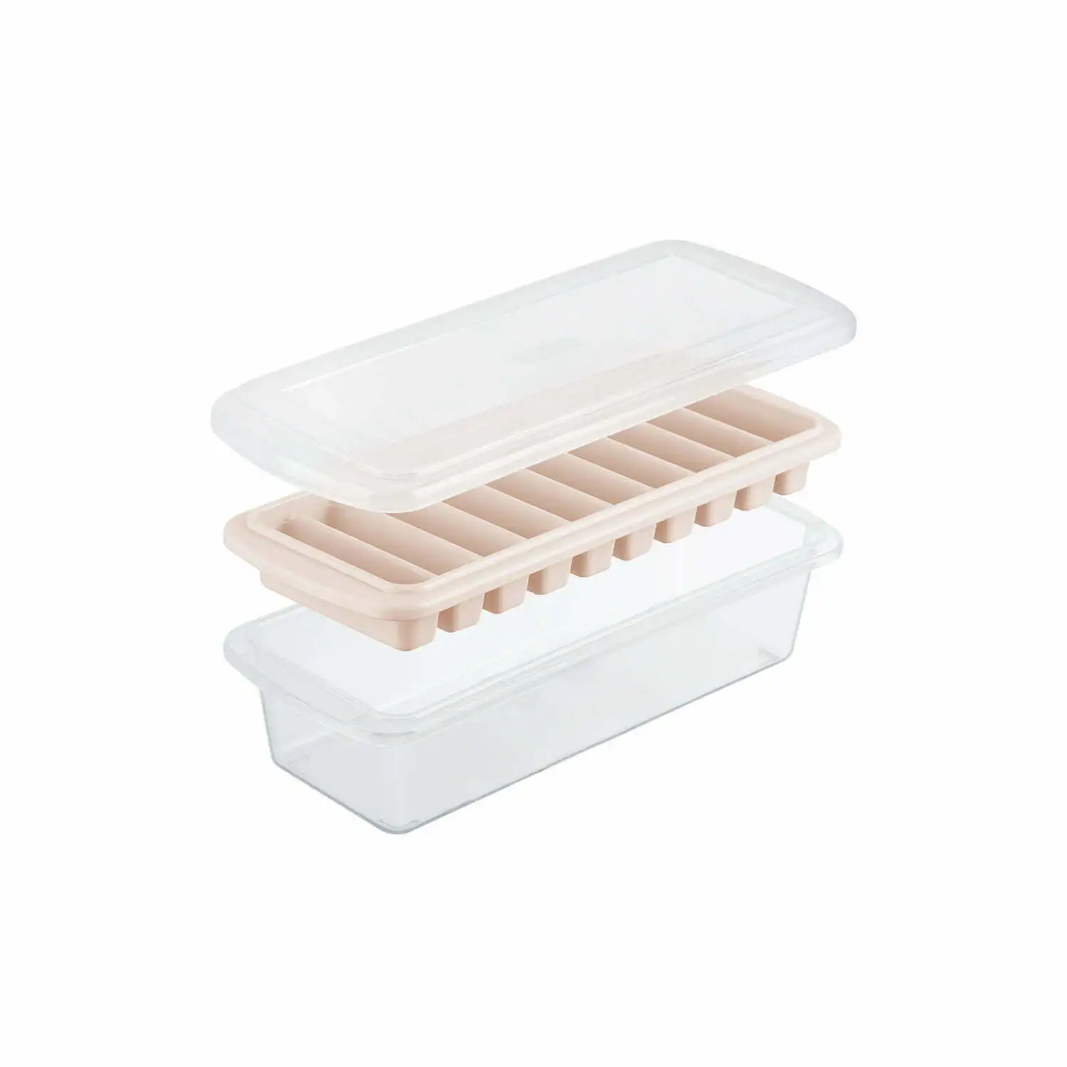 Kari Kari ice bar tray 10 slots with storage box kitchenware plastic BPA free creative ice bar tray mould made by plastic 10slot