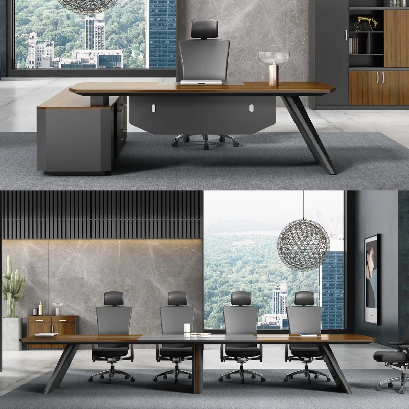 Металлический прямоугольный Овальный современный офисный стол для конференц-зала руководитель комбинированный руководителя