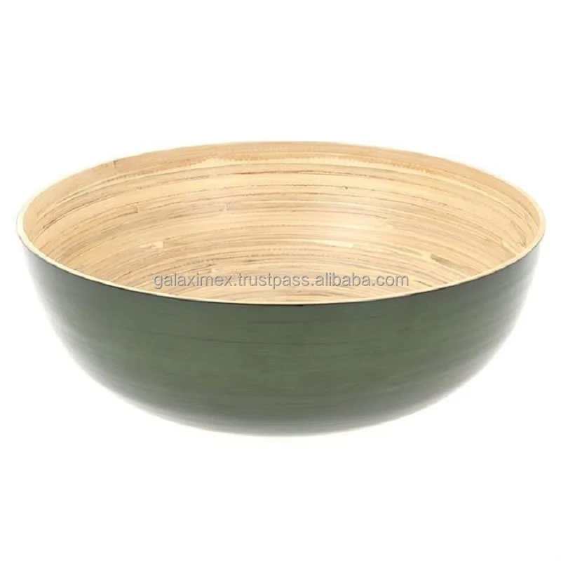 Hot New Eco-friendly Natural Fiber Bamboo Recycled Handmade 100% Natural Round Spun Bamboo Bowl Bamboo Dinner Sets