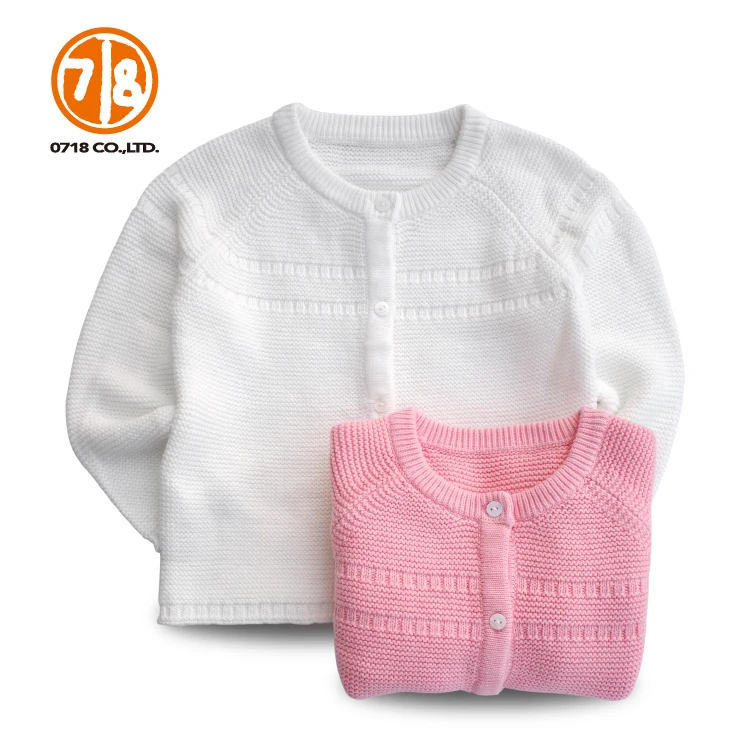 Premium Material Custom Knits Kids Sweater Long Sleeve Coat