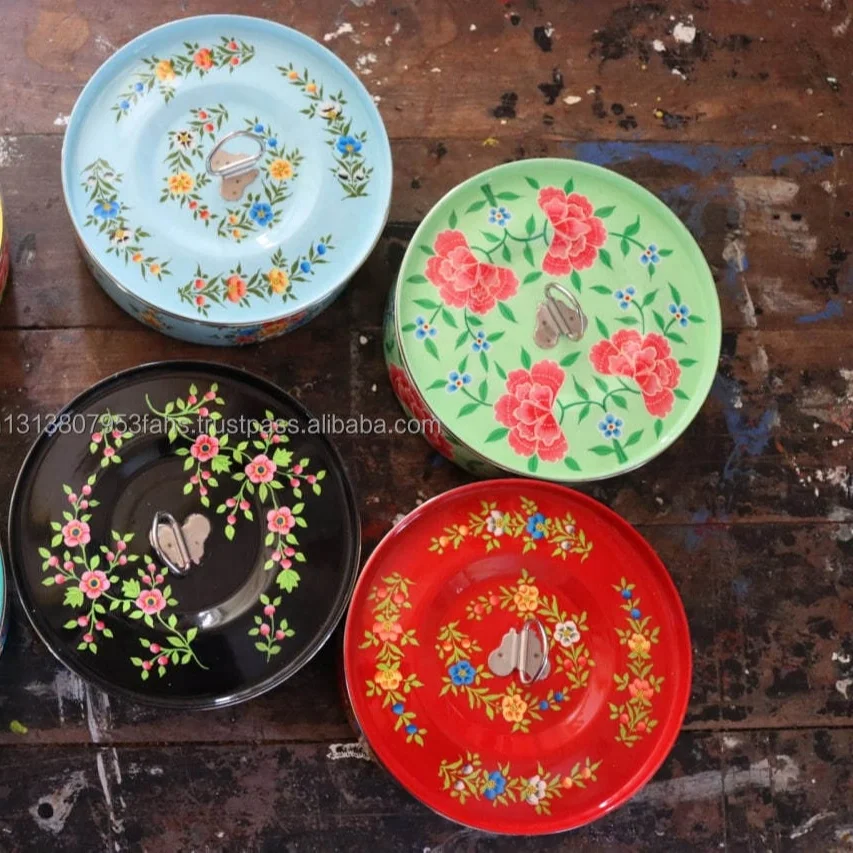 Indian Masala Box Antique Design 7 Cup Spice Container with Lid , Indian spice box, steel spice box