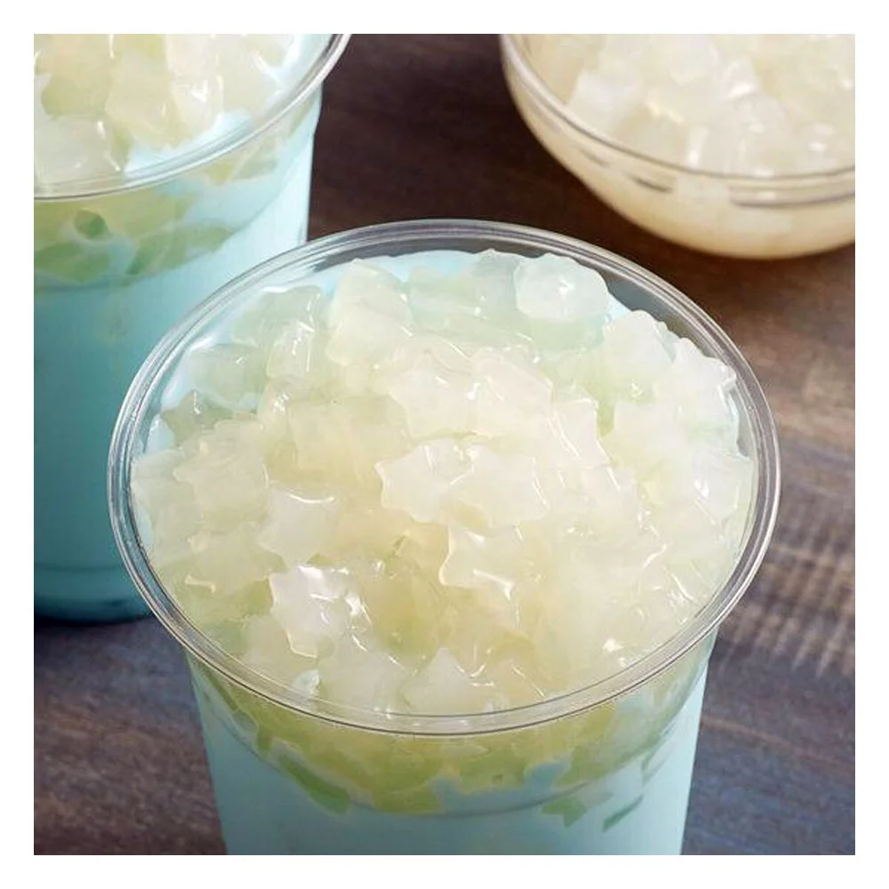 Wholesale Price Halal Malaysia Raw Nata De Coco Coconut Jelly Star Shape or Customized Size Cut