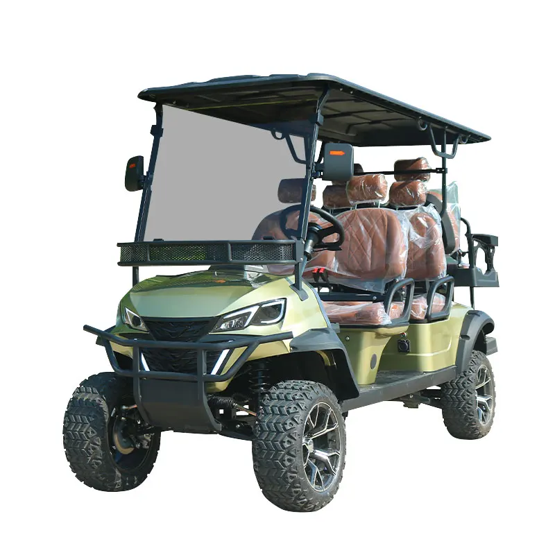 OEM Factory Wholesale Good Price Golf Cart 4+2 Seater 6 Seats Electric Car Motor Electric Golf Cart for Sale