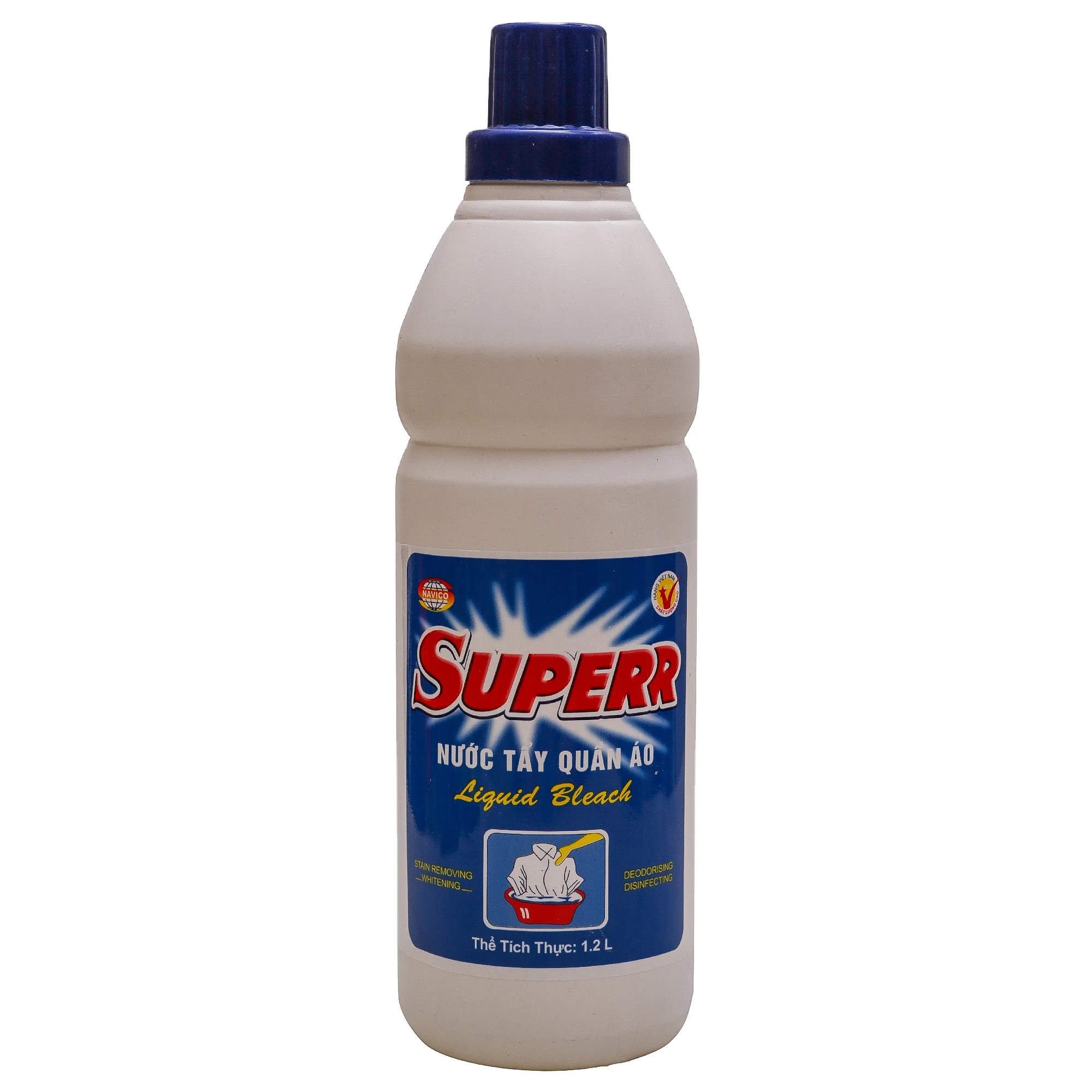 Многоцелевой отбеливатель бренда Superr сделанный во Вьетнаме универсальный отбеливающий раствор для домашнего хозяйства готовый к экспорту 1 2 л