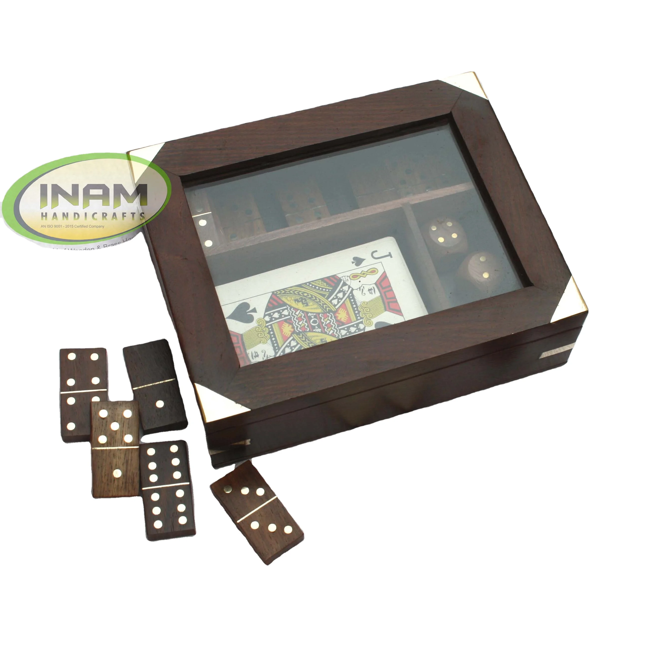 Набор деревянных игровых коробок 3 в 1 sheesham ручной работы экстремального качества/набор домино набор из 5 Деревянных Кубиков Игральных