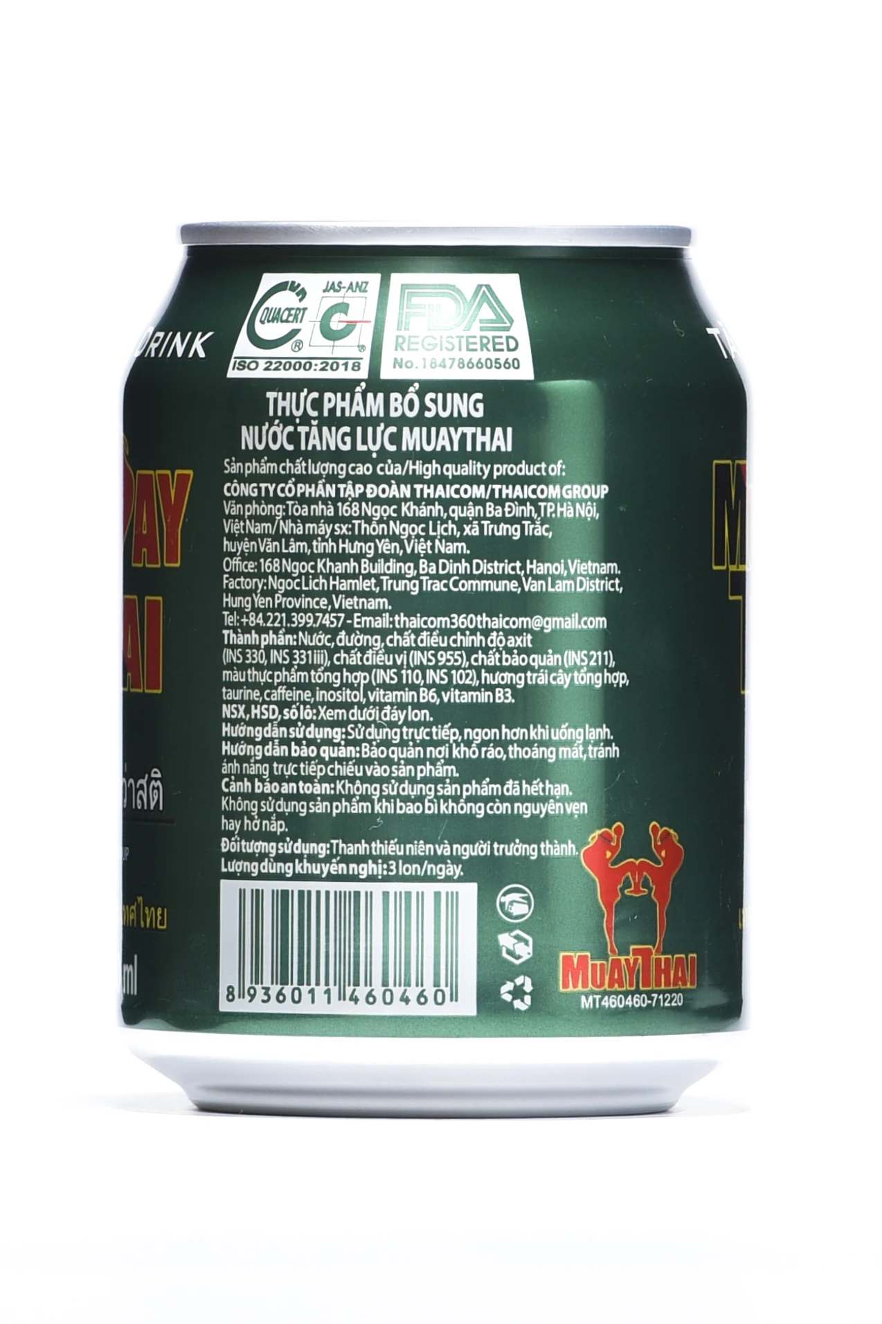 Оптовая продажа напитки энергетический напиток Muay Thai желтого цвета 24 месяца самостоятельной жизни Сертификат ISO бренд Thaicom Вьетнам