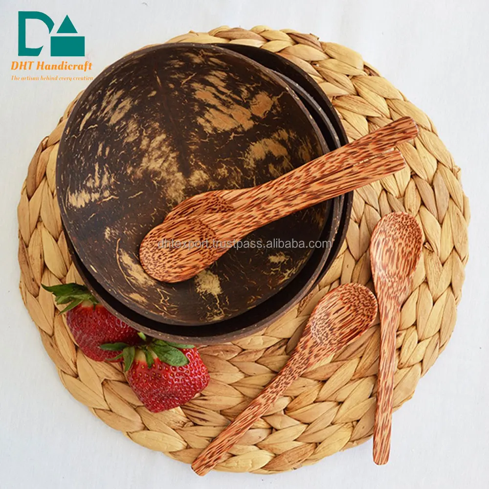 Миска из кокосовой скорлупы Dinnerwares изготовленная береговой тропический дизайн миска