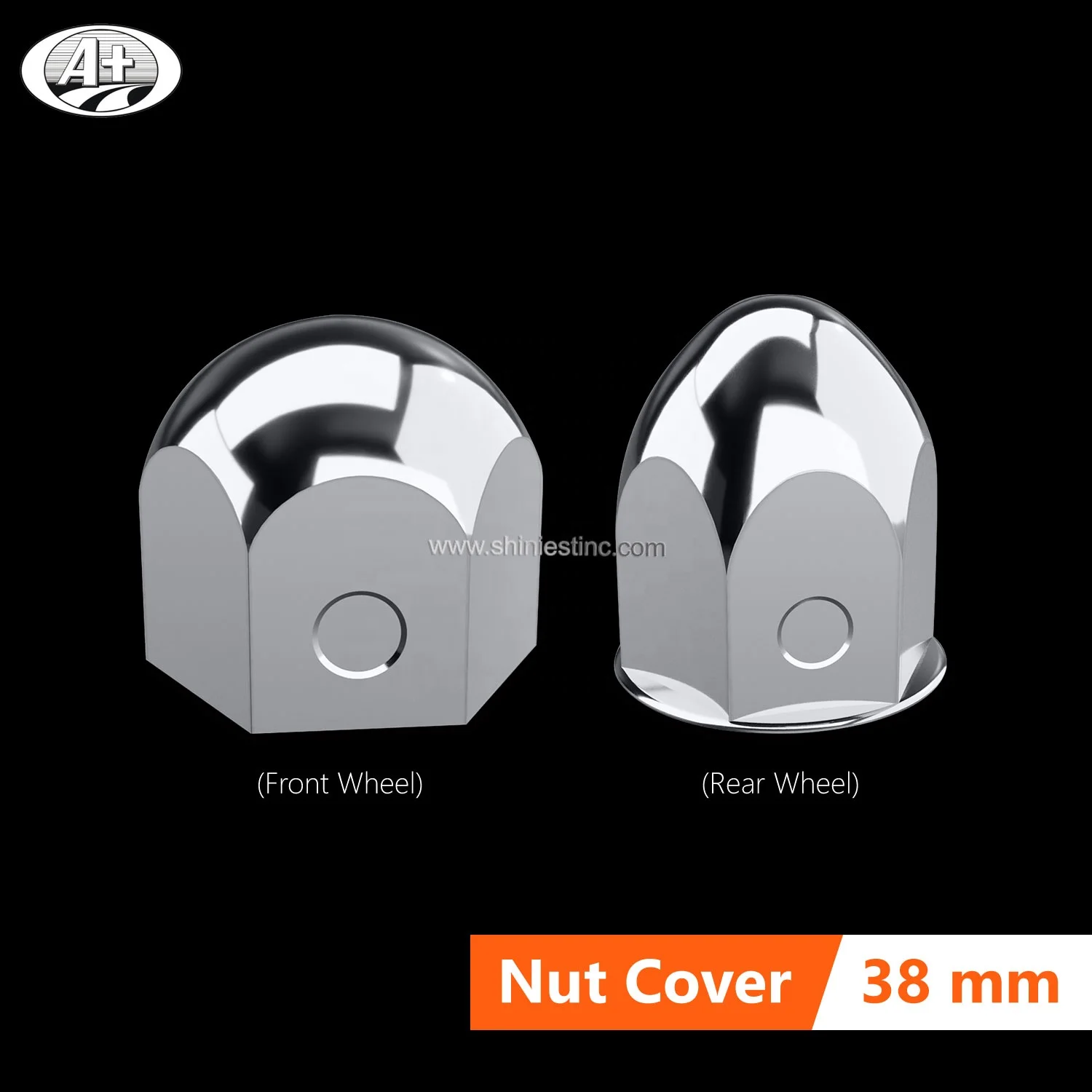 Japanese 16 X 5.5 T304 Stainless Steel Wheel Cover Set For Mitsubishi-Fuso Canter 413 2013~up ( (With 38mm Nut Cover)_60016A-38MM