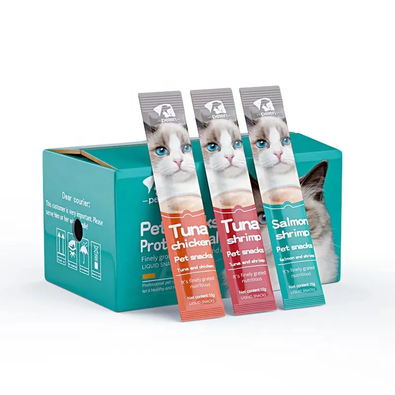 Factory Wholesale Delicious Cat Snacks Nutritious Wet Cat Food Pet Treats Snacks Natural Tuna Chicken Wet Cat Food