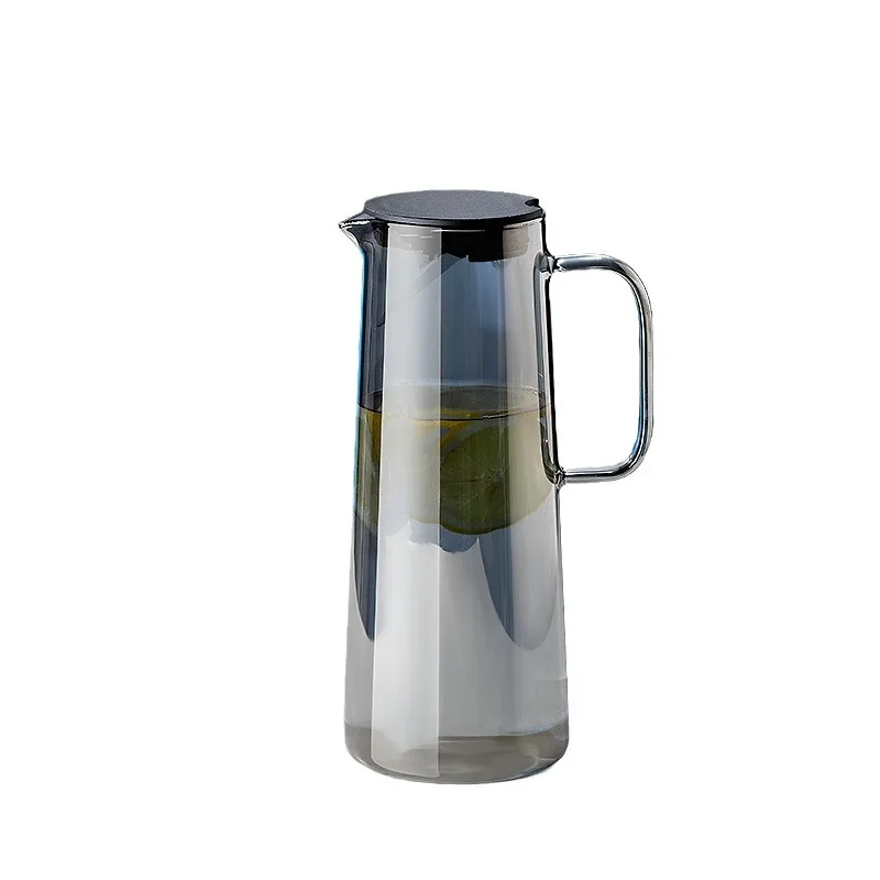 Handmade Nordic Design High Borosilicate Glass Water Pitcher Jug Set with Lid for Home Use