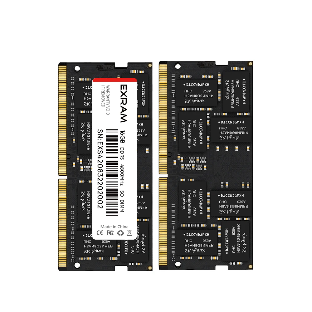 Multiple Compatibility Black/Green PCB Optional 16GB 32GB DDR5 RAM SODIMM 4800mhz 5600mhz DDR5 Memory Modules For Laptop