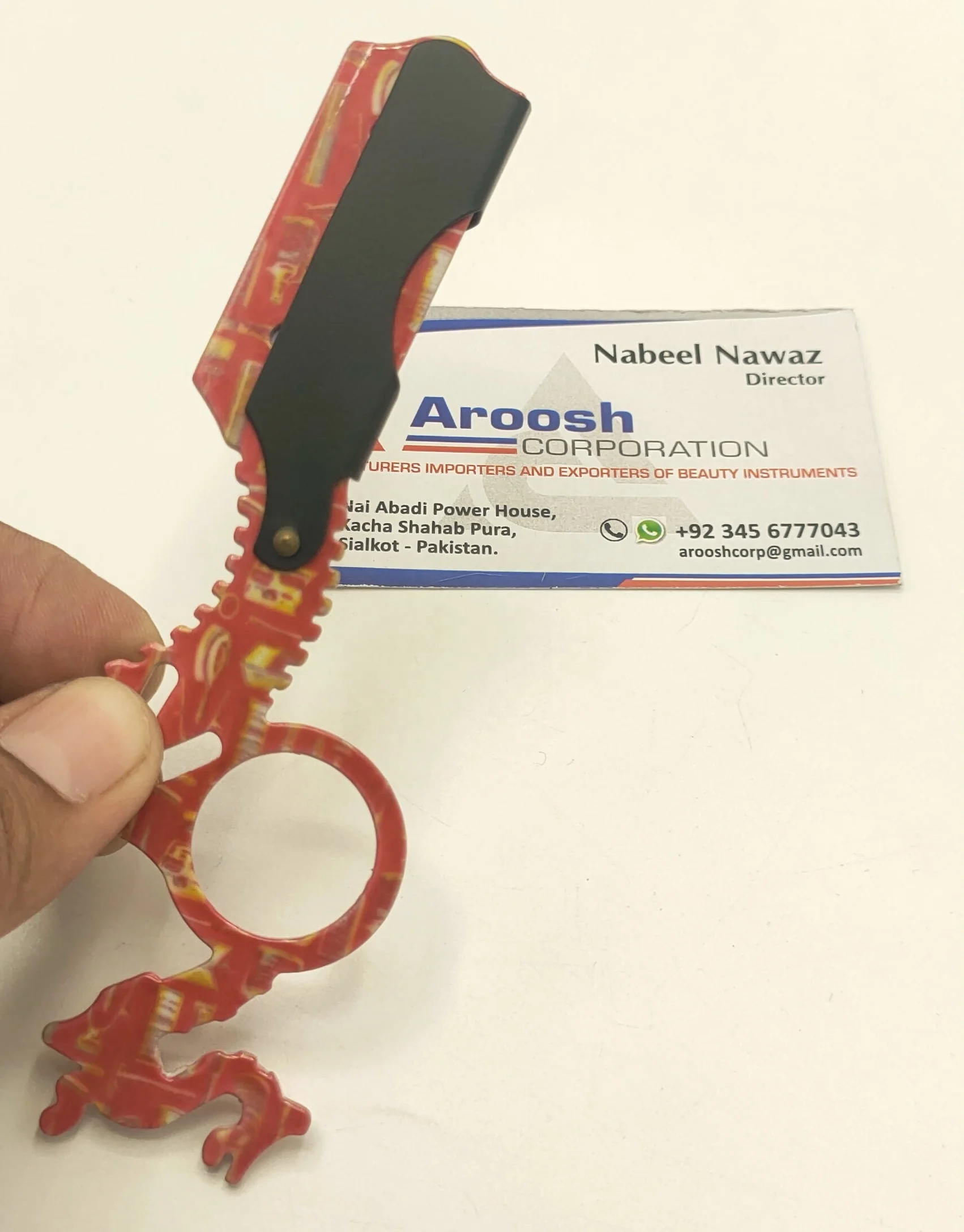 Wholesale Stainless Steel Custom Logo Professional Barber Finger Razor