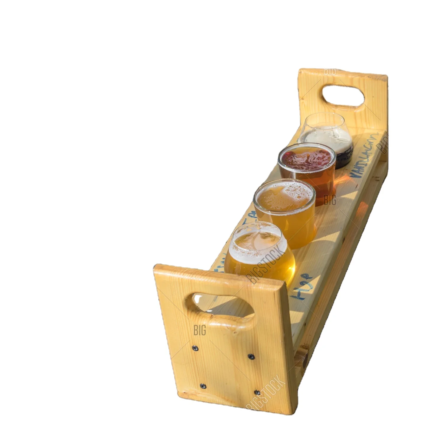 Adjustable 100% Natural Bamboo Foldable Breakfast Table Food Serving Tray Wooden Picnic tray Wooden glasses bottle Holder