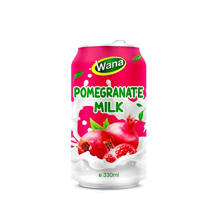 Vietnam Product Non Gmo Wholesale Drinks Suppliers Best Fruit Milk 330 ml Pomegranate Milk Drink From Wana Beverage