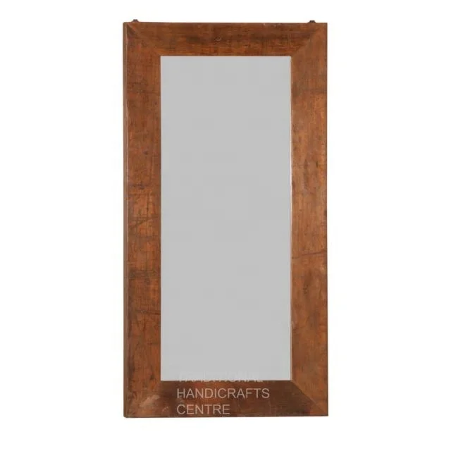 Mirror Simple Wooden Frame With Mirror Luxury Classy Collection Decorative Rectangle Shaped style Living Room Home