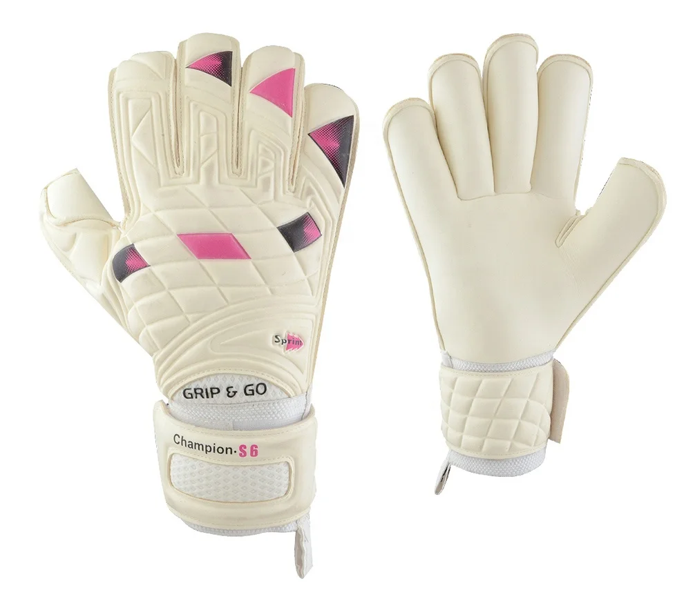 Professional Goalkeeper Gloves Latex Soccer Goalie Gloves with Finger Guards Football Gloves High Quality Sprint Sports 1 Pp Bag