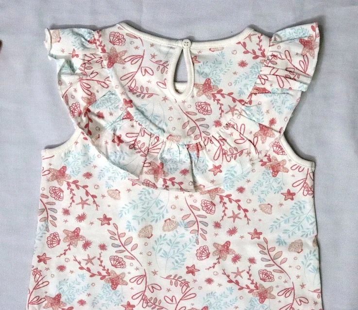 
Baby Girl Printed Ruffle Sleeve 100% Cotton T Shirts Tops Tee Clothes from Bangladesh 