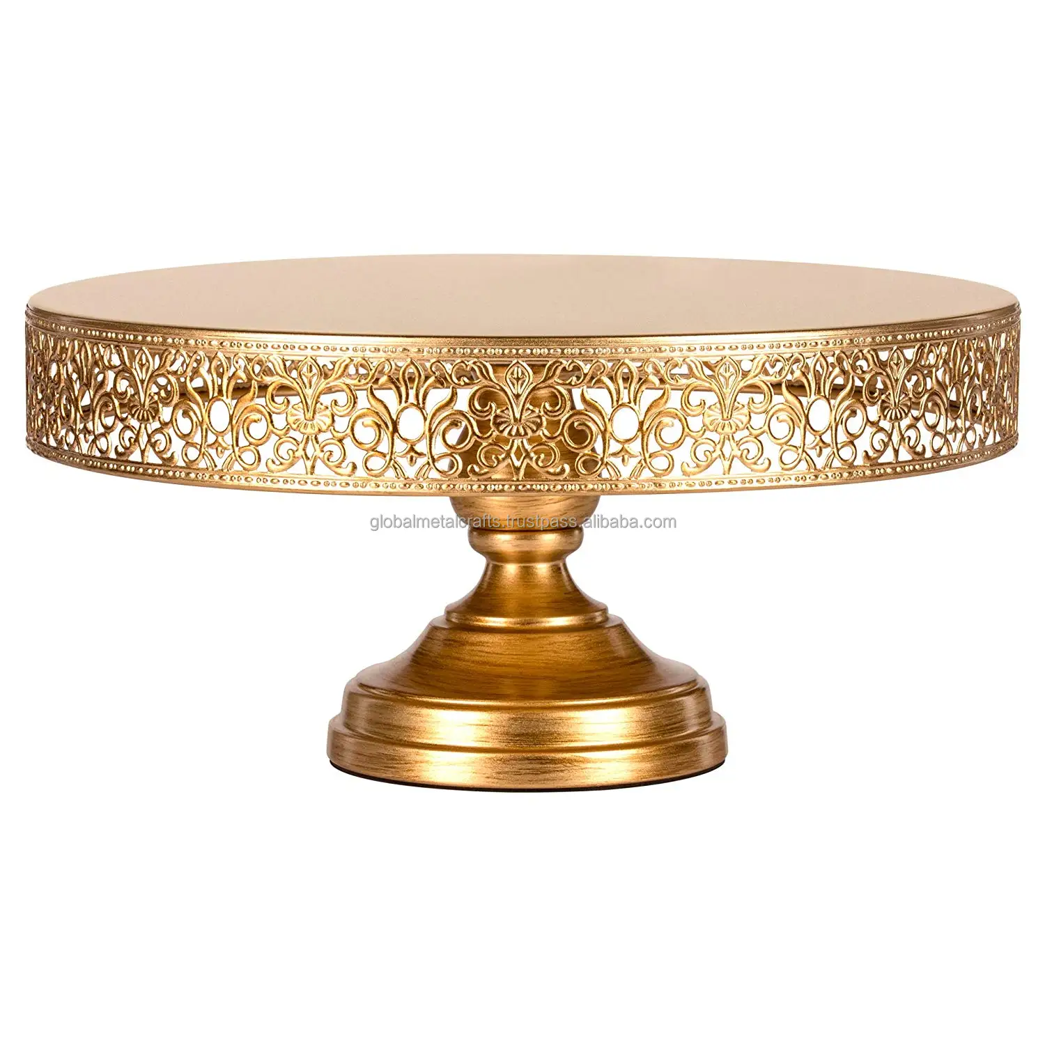Crystal Gold Royal Wedding Cake Stand Beaded Bake Supplies Events Decoration Three Layer Metal Cake Stand