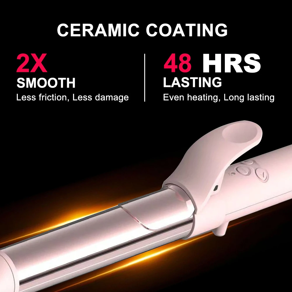 Hot Selling Rotating Big Wave Curling Iron Automatic Hair Curler Iron Newest Automatic Rotating Curling Hair