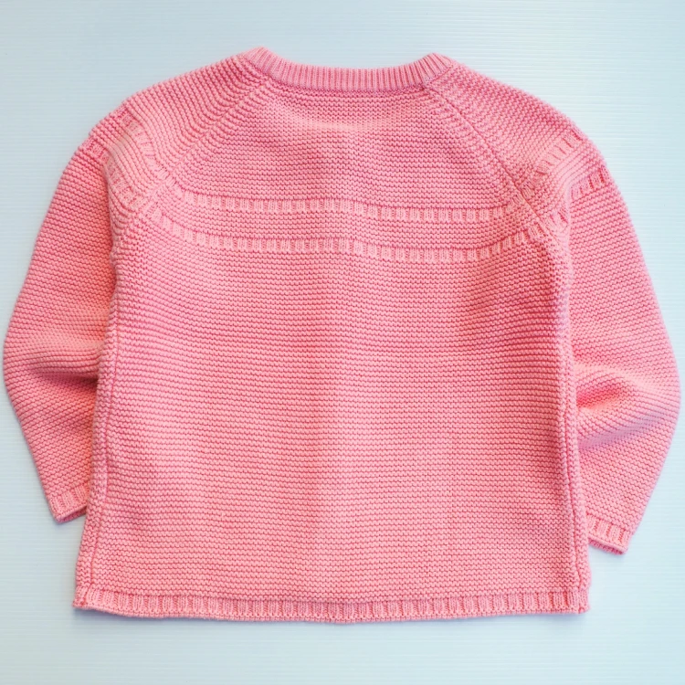 Premium Material Custom Knits Kids Sweater Long Sleeve Coat