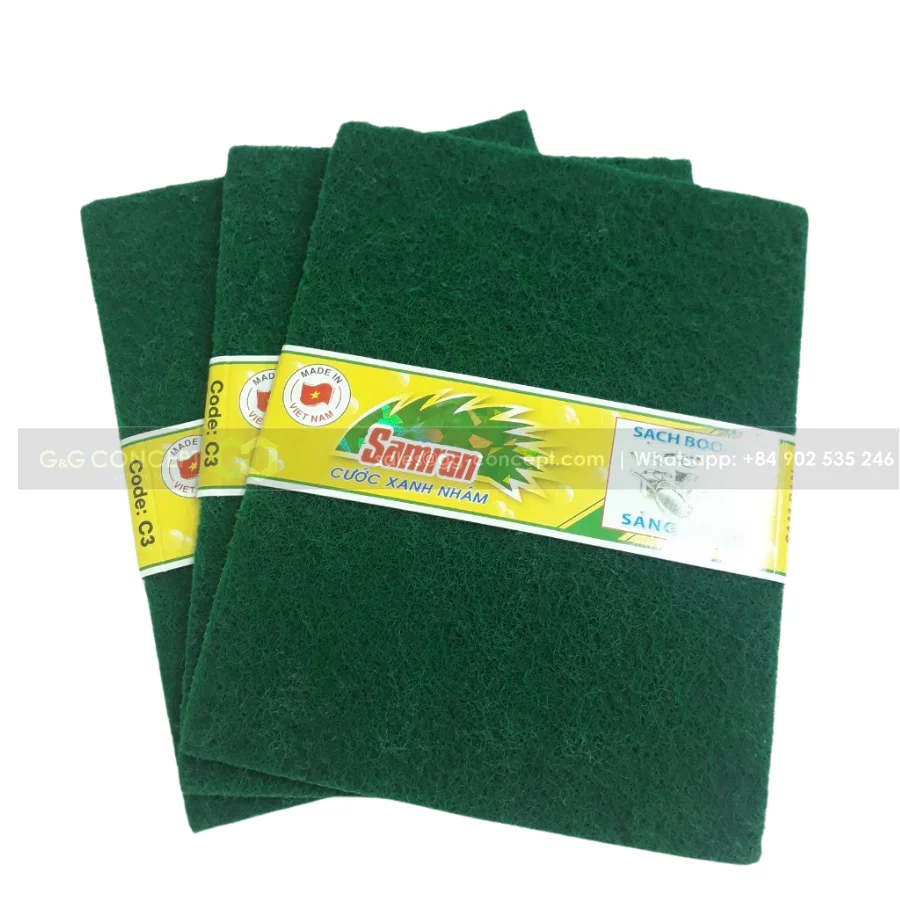 Hot Sale Product Heavy Duty Cleaning Scouring Pad Abrasive Green Cleaning Scrub Pad Sheet Durable Cleaning Sponge Scourer