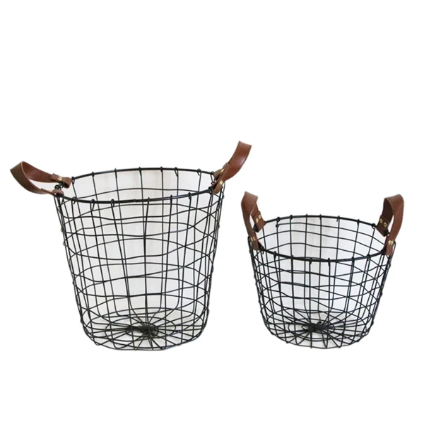 Table Decorative Fruit Serving Basket Customized Home Mesh Wire Decorative Metal Iron Wire Two Tier Fruit Storage Basket Dining
