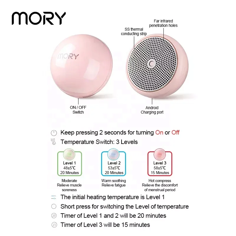 Convenience Safe Chinese Traditional Therapy Smokeless Moxa Moxibustion
