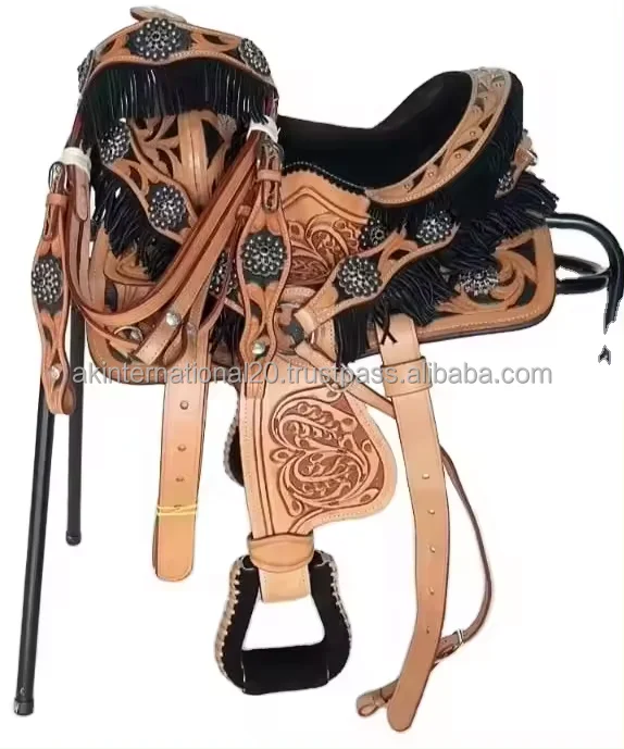 Exports Western Horse Saddle Wholesaler Barrel Roughout Saddle With Matching Set Lightweight Horse Saddle Horse Equipment