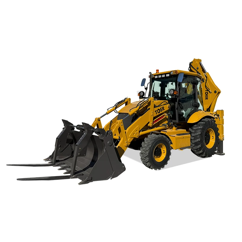 TDER wheel Backhoe Loader With Price Mini Tractor Loader Backhoe Excavator With Digger Machine traktor