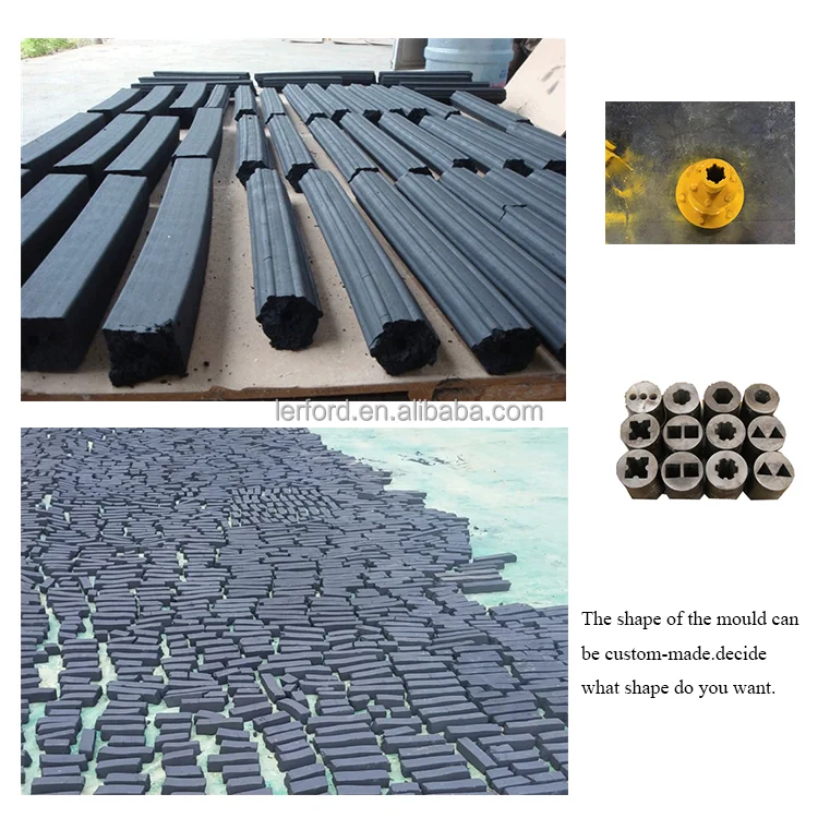 Indonesia coconut shell charcoal briquette for hookah bbq/professional designing small coal bricket press machine