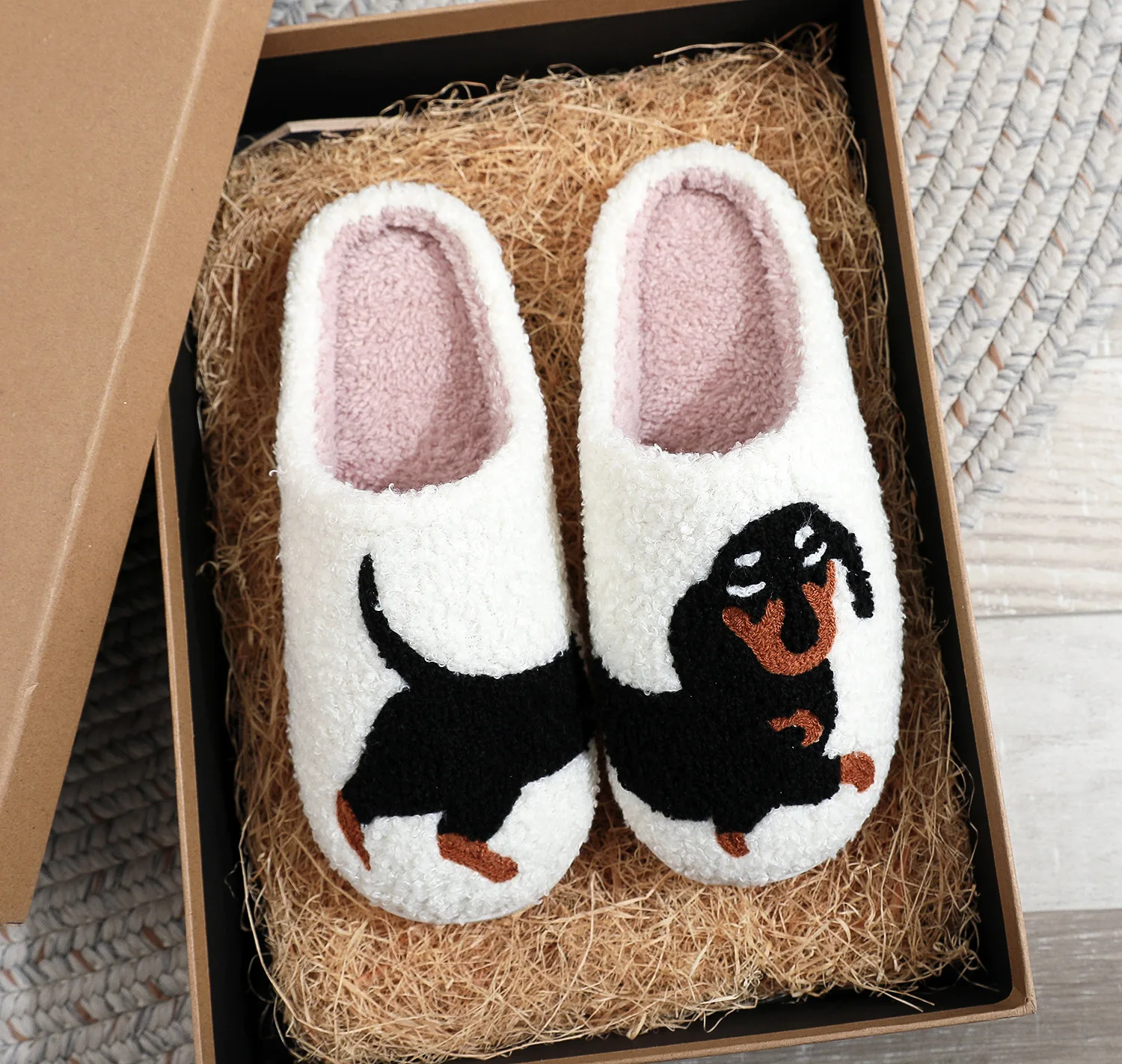 Winter warm funny cute cotton rabbit dog cat turtle leopard demu black face sheep capibala dachshund animal prints slippers