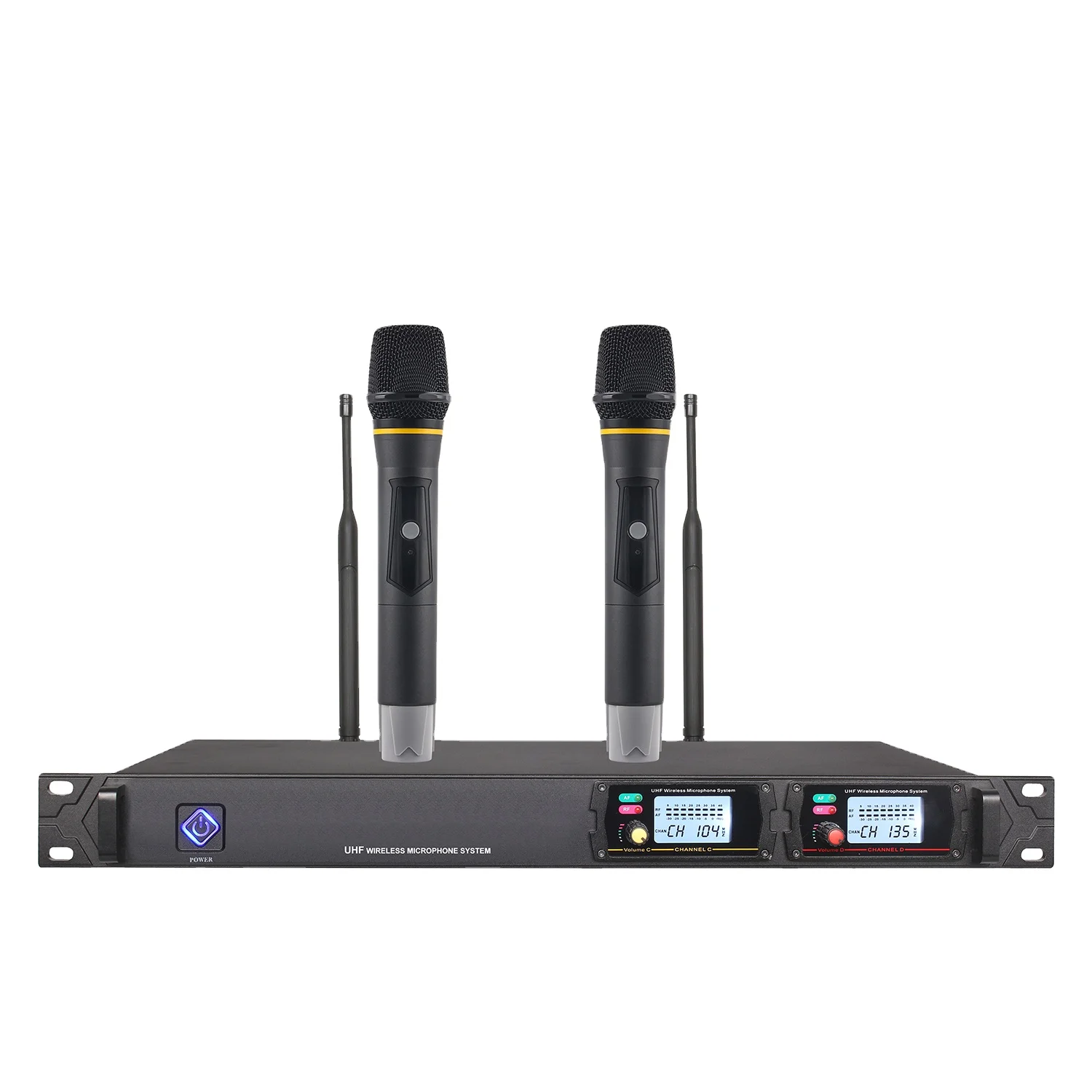 Wireless microphone one for two microphones school square stage dedicated outdoor performance long-distance anti-whistling