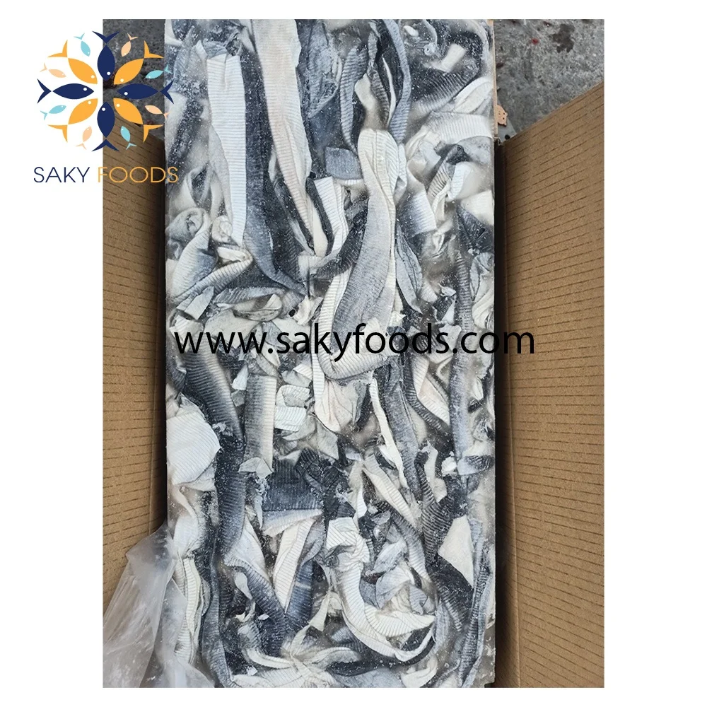 Frozen Pangasius skin, basa skin in blocks packing for SALE