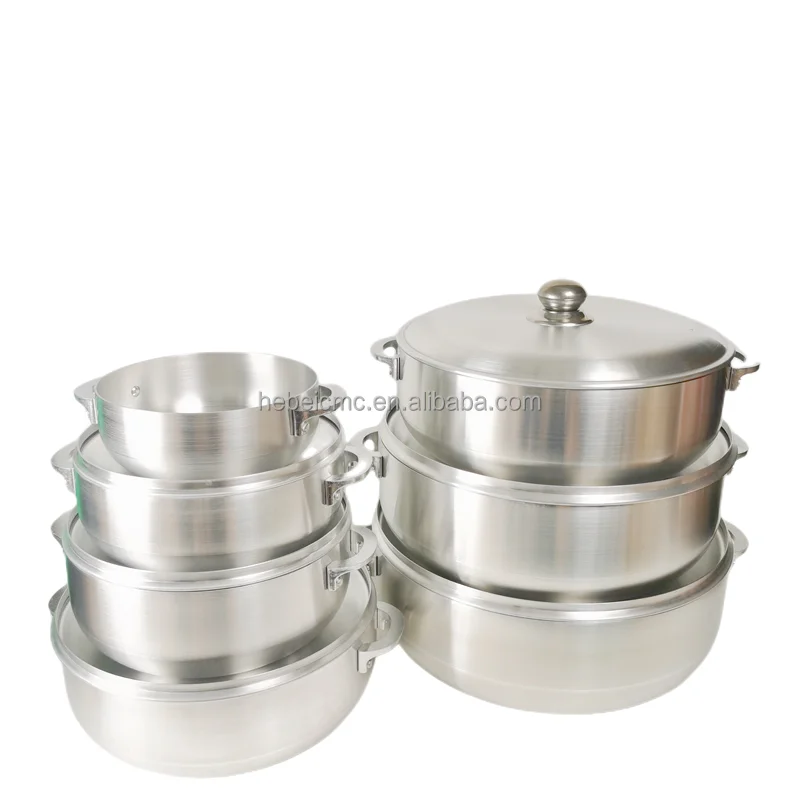 Factory Outlet Kitchen 7 Piece Soup Pot Aluminum Cookware Soup Pot Cookware Set Aluminum Cookware Set