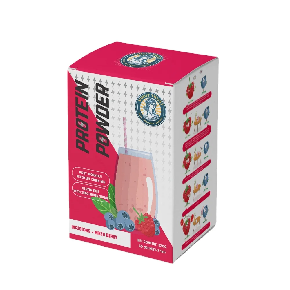 Vinut Trust Berry Protein Powder: 320G Mixed Berries, Zero Added Sugar, Gluten-Free - Premium Organic Powder