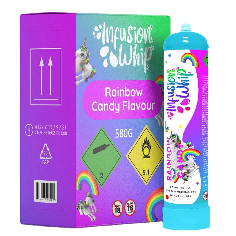 Лидер продаж 2023, инструмент для изготовления десертов, инфузионный Кнут с ароматом радуги, 580 г в упаковке, цилиндр для взбитого крема, распродажа