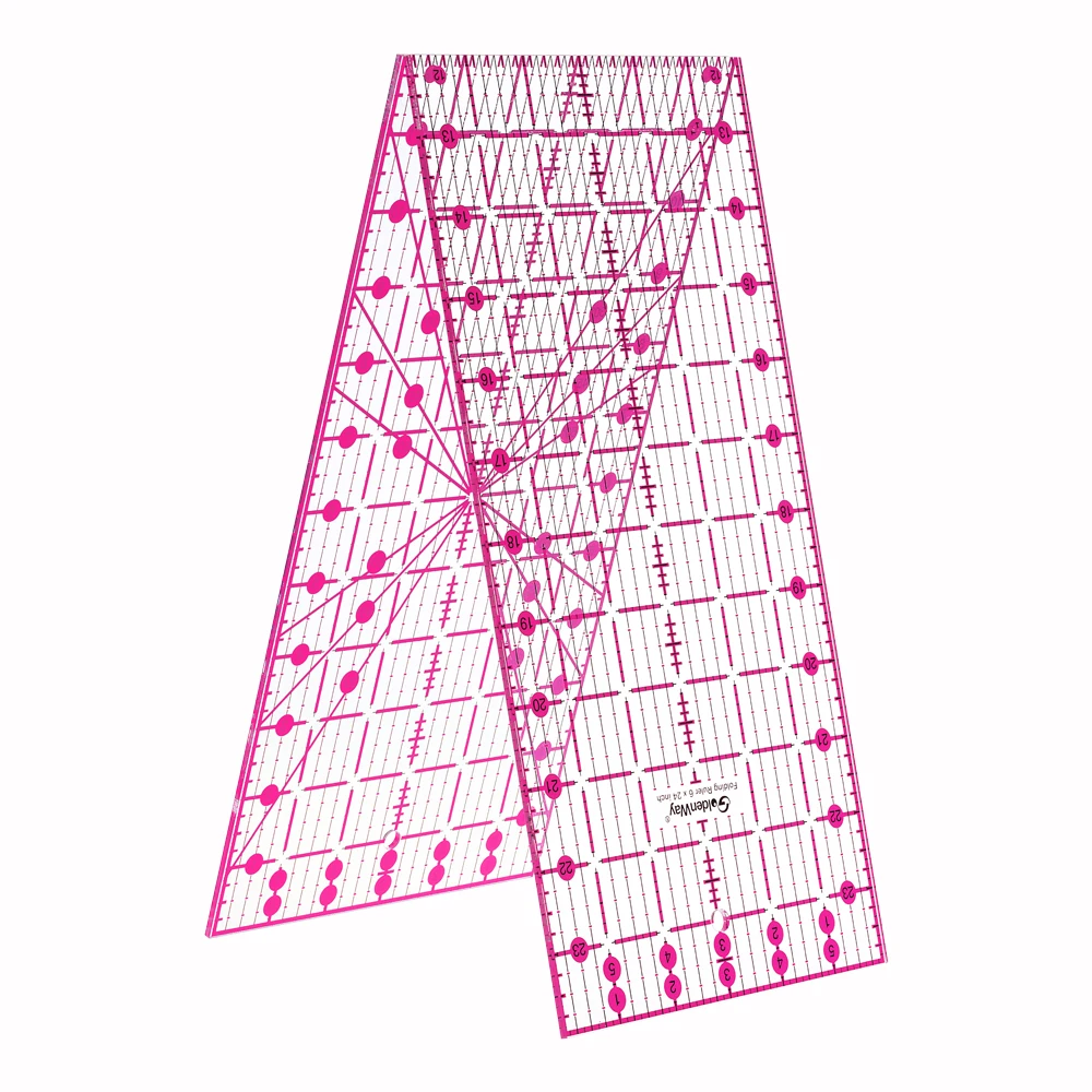 Multiple Sizes Customized Logo Non Slip Acrylic Quilting Sewing Ruler