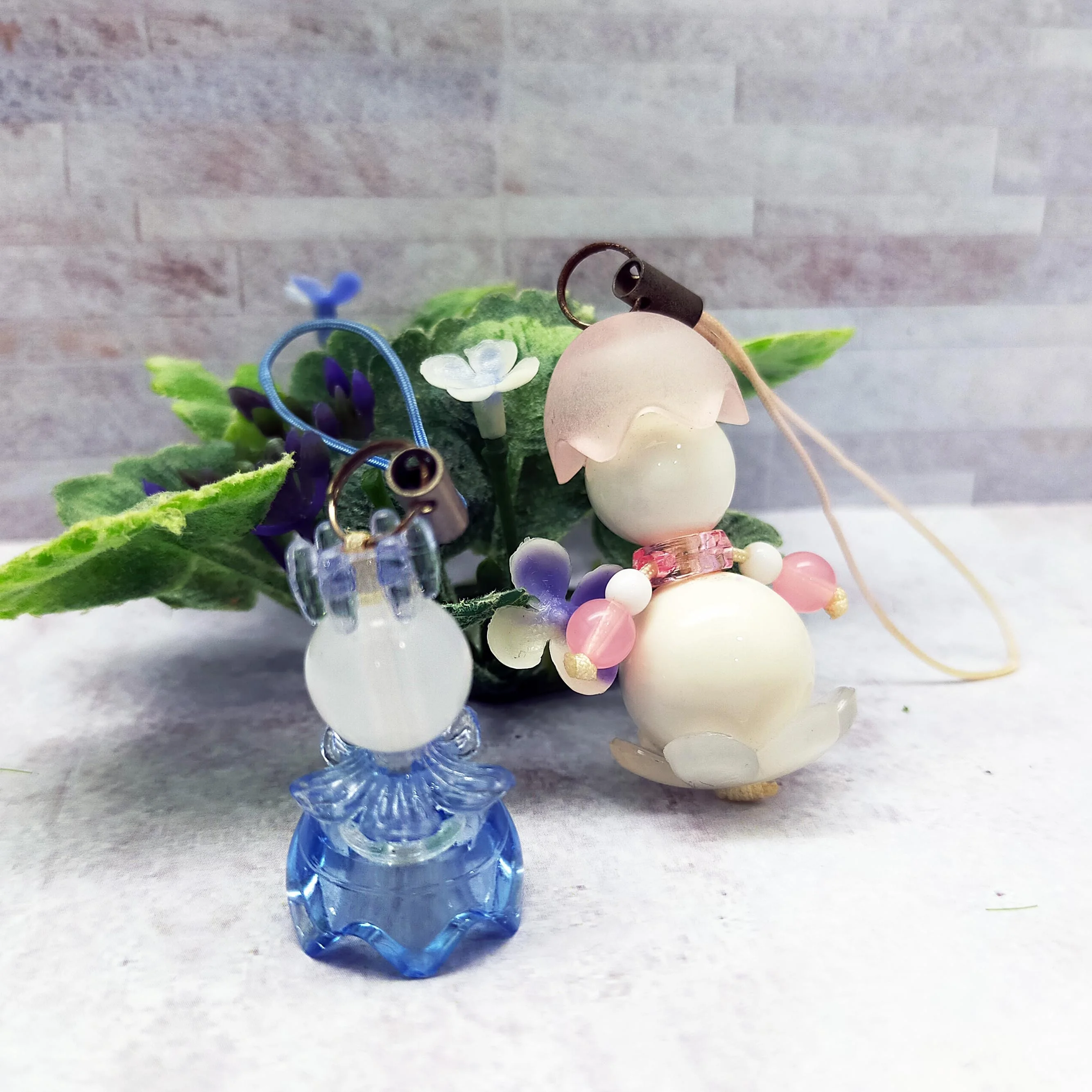 Lovely plastic Doll  key chain ornament for mobilphone  and bag
